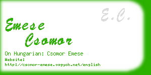 emese csomor business card
